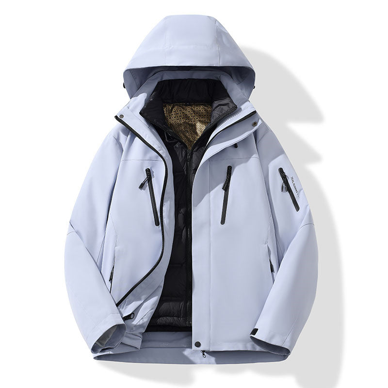 Casual and versatile men's wear - Little Jeep three-in-one Glacier Blue Autumn and Winter style