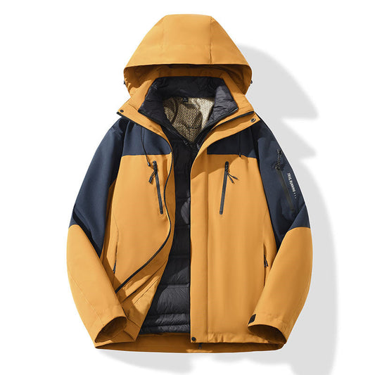 Casual and versatile men's wear - Little Jeep three-in-one Gold Autumn and Winter style