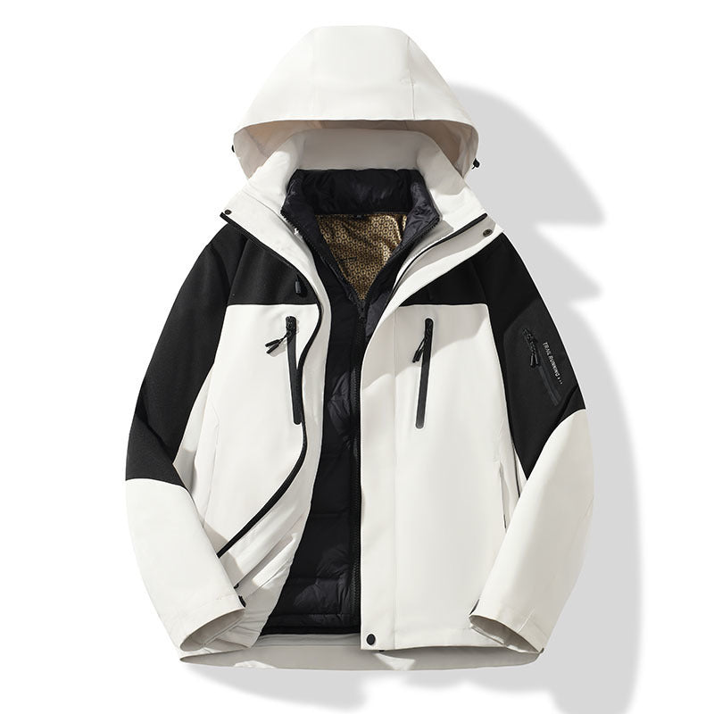 Casual and versatile men's wear - Little Jeep three-in-one White Autumn and Winter style