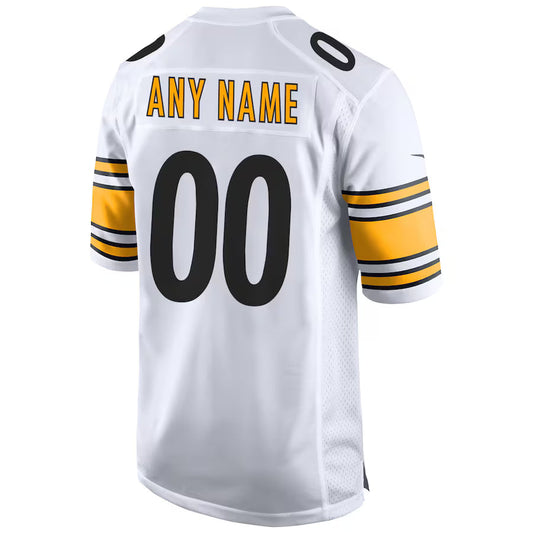 Custom P.Steelers White Game Jersey Stitched American Football Jerseys
